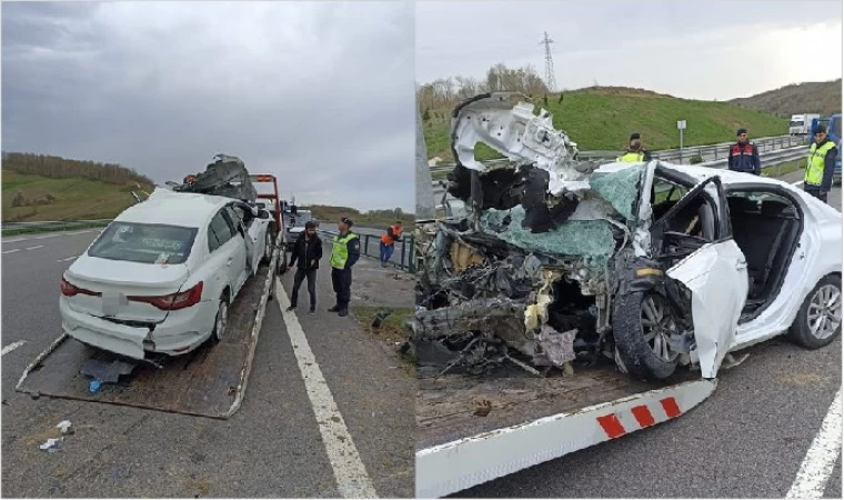 Kuzey Marmara’da feci kaza: Motor, otomobilden ayrılarak yola savruldu