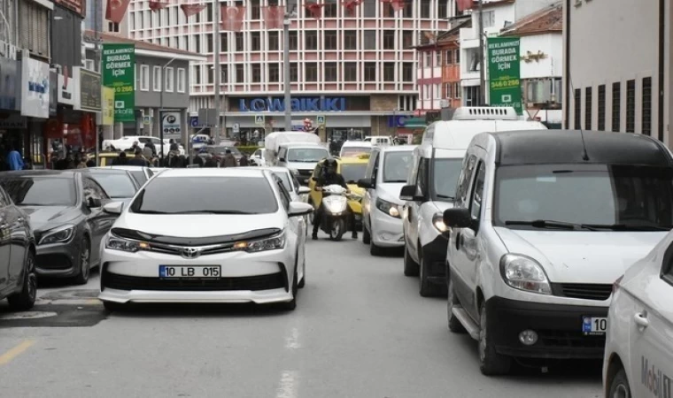 Balıkesir'de trafiğe kayıtlı araç 555 bin oldu