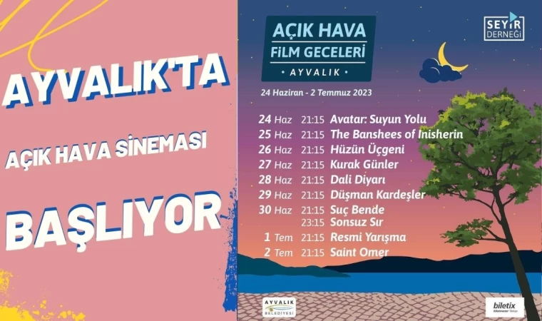 Ayvalık’ta Açık Hava Sineması Başlıyor