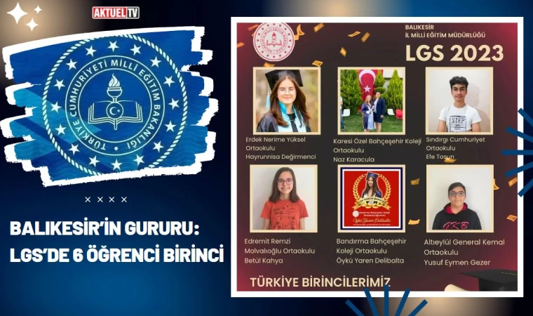 Balıkesir’in Gururu: LGS’de 6 Öğrenci Birinci