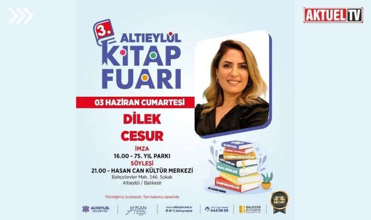 Dilek Cesur kitap fuarında 