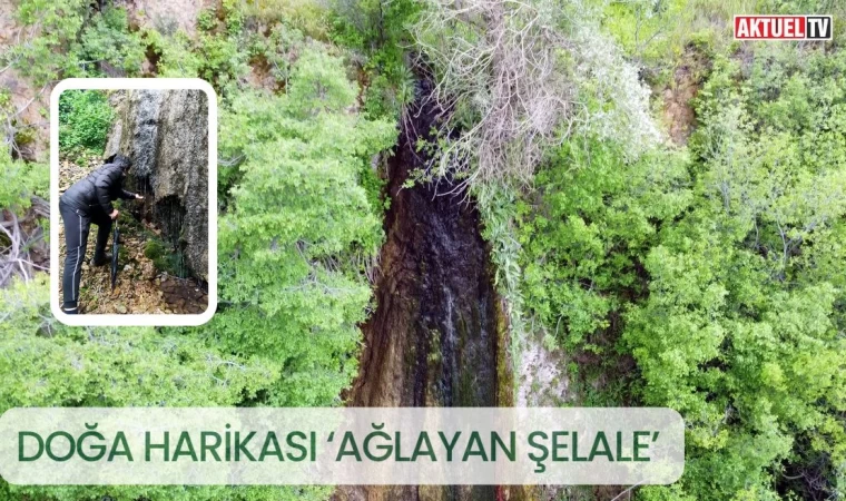 Doğa harikası ‘Ağlayan şelale’ 