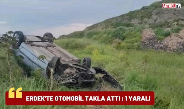 Erdek’te trafik kazası : 1 yaralı