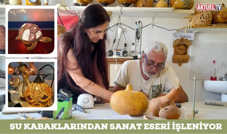 Su kabaklarından sanat eseri işleniyor