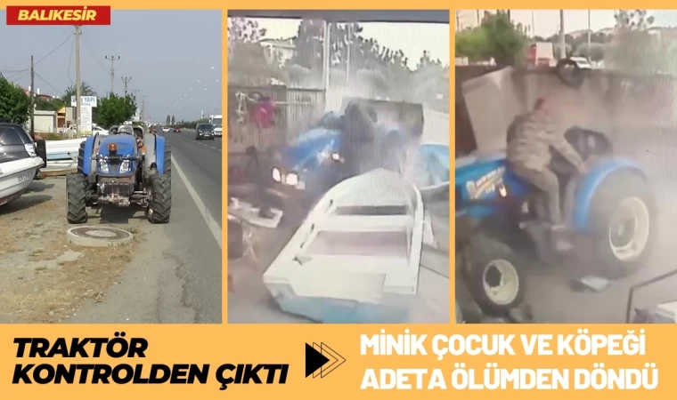 Traktör az daha küçük çocuğu eziyordu