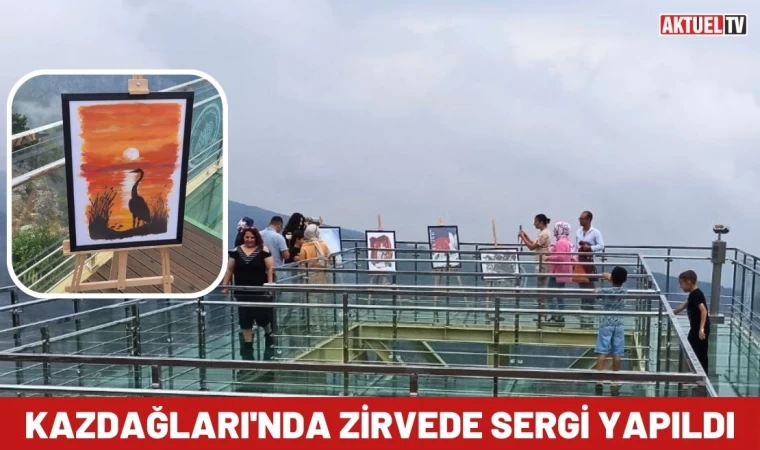 Kazdağları'nda zirvede sergi yapıldı