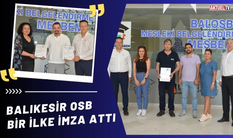 Balıkesir OSB Bir İlke İmza Attı