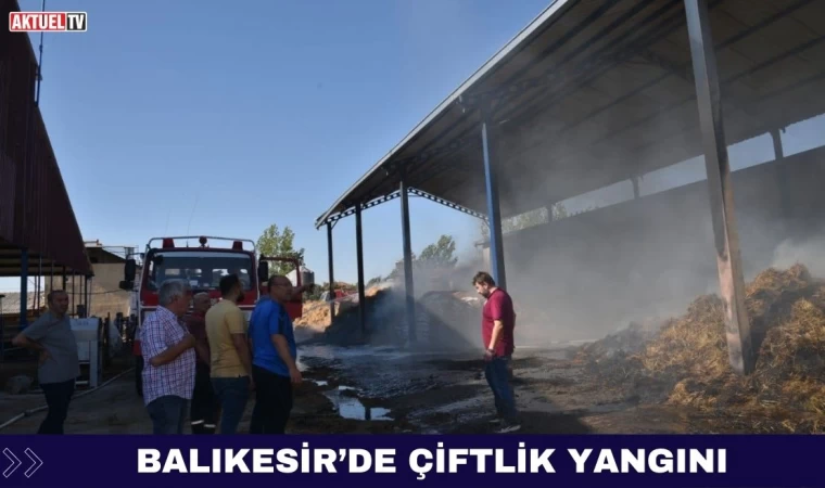 Balıkesir’de Çiftlik Yangını