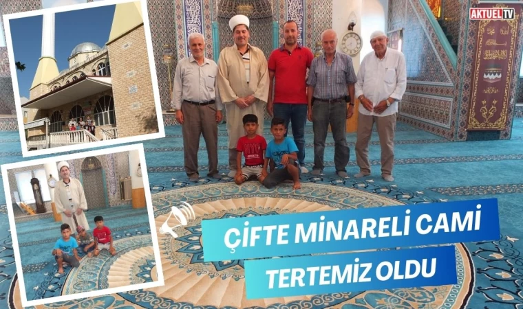 Burhaniye’de Çifte Minareli Cami Tertemiz Oldu