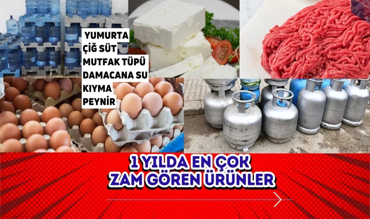 Et, Süt, Tüp ve Su’ya bir yılda Rekor ZAM