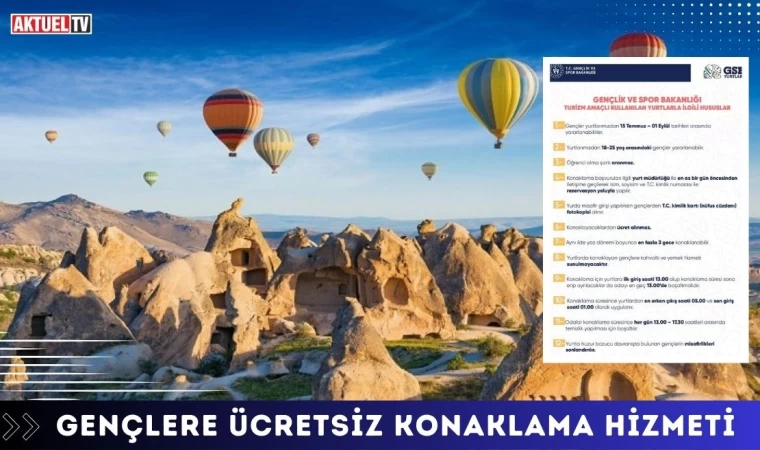 Gençlere Ücretsiz Konaklama Hizmeti