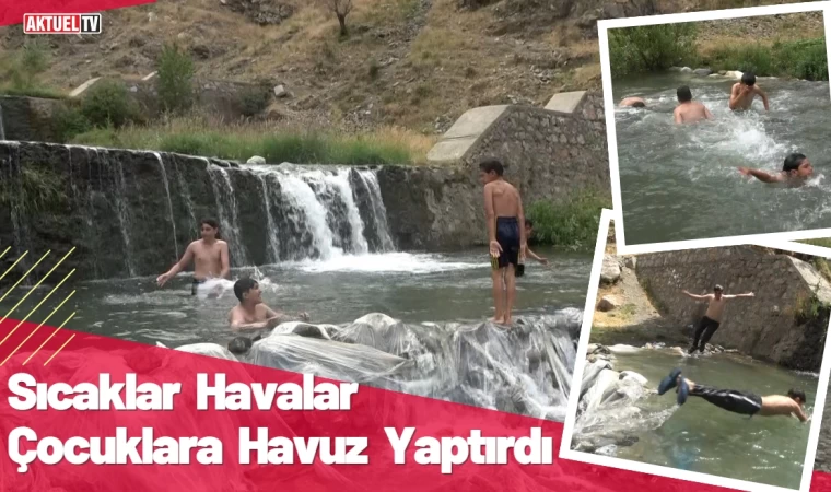 Sıcaklar Çocuklara Havuz Yaptırdı