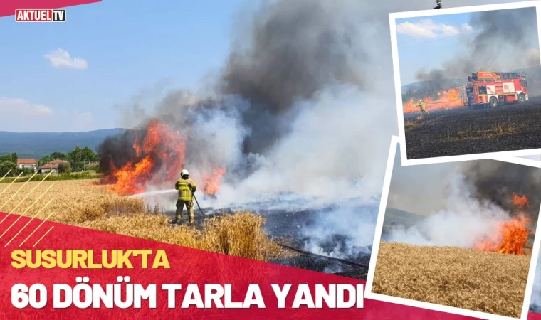 Susurluk’ta 60 Dönüm Tarla Yandı