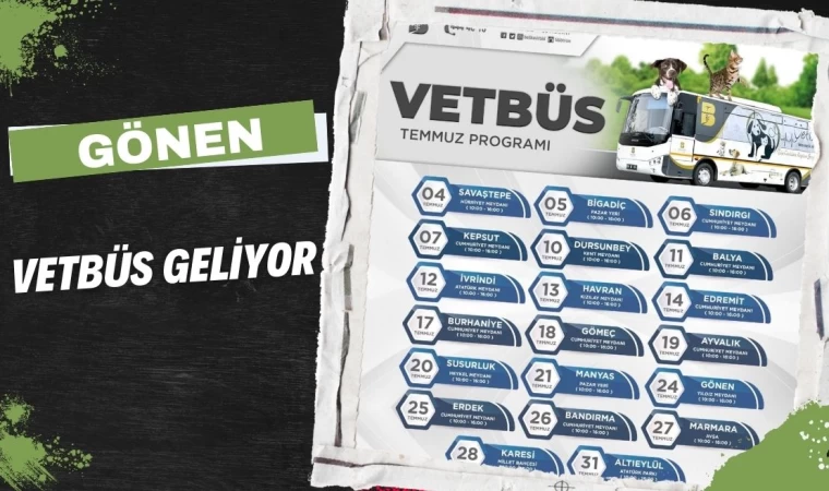 VETBÜS Gönen’e Geliyor