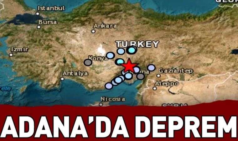 Adana’da 4.5 Şiddetinde Deprem !