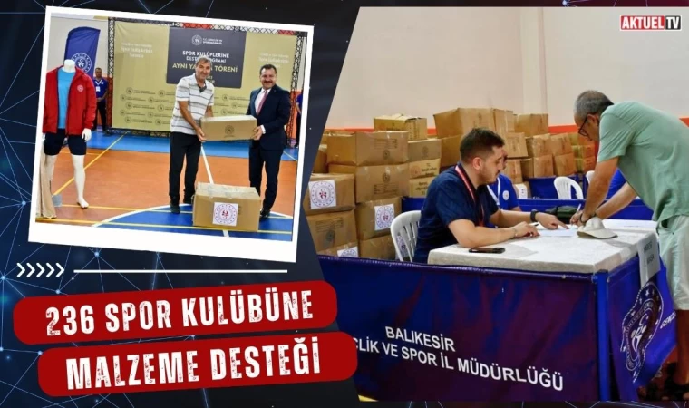 Büyükşehir'de 236 Spor Kulübüne Malzeme Desteği