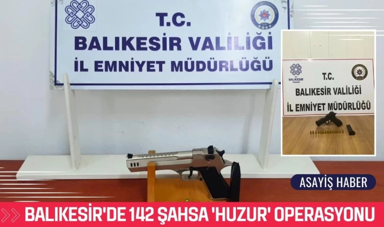 Balıkesir'de 142 Şahsa 'Huzur' Operasyonu