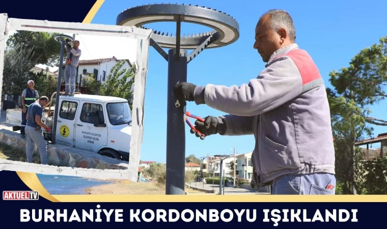 Burhaniye Kordonboyu Işıklandı