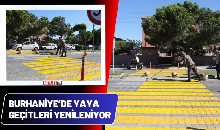 Burhaniye’de Yaya Geçitleri Yenileniyor