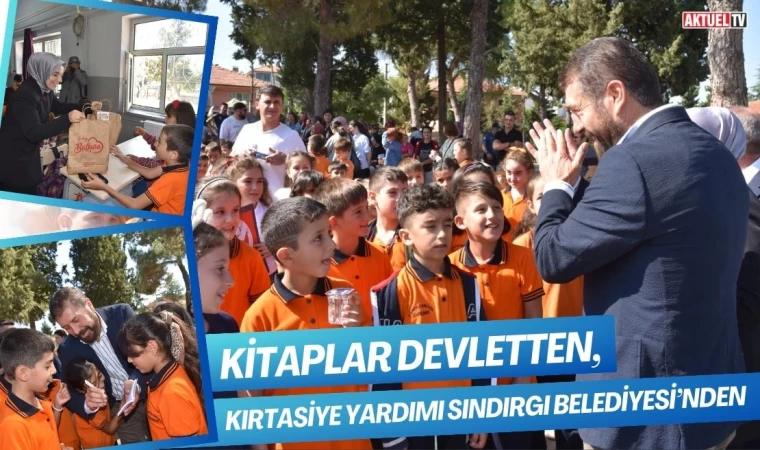 Kitaplar Devletten, Kırtasiye Yardımı Sındırgı Belediyesi’nden