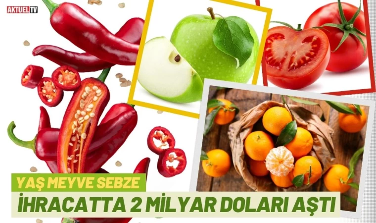 Yaş Meyve Sebze İhracatı 2 Milyar Doları Aştı