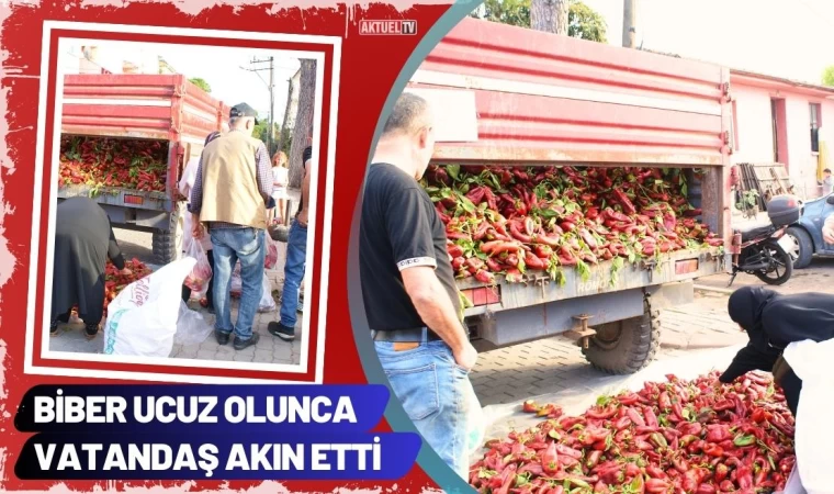 Biber Ucuz Olunca Vatandaş Akın Etti