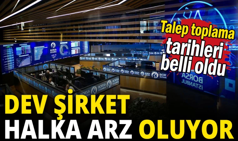 Dev Şirket Halka Arz Oluyor: Talep Toplama Tarihleri Belli Oldu