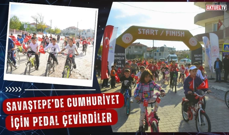 Savaştepe’de Cumhuriyet İçin Pedal Çevirdiler