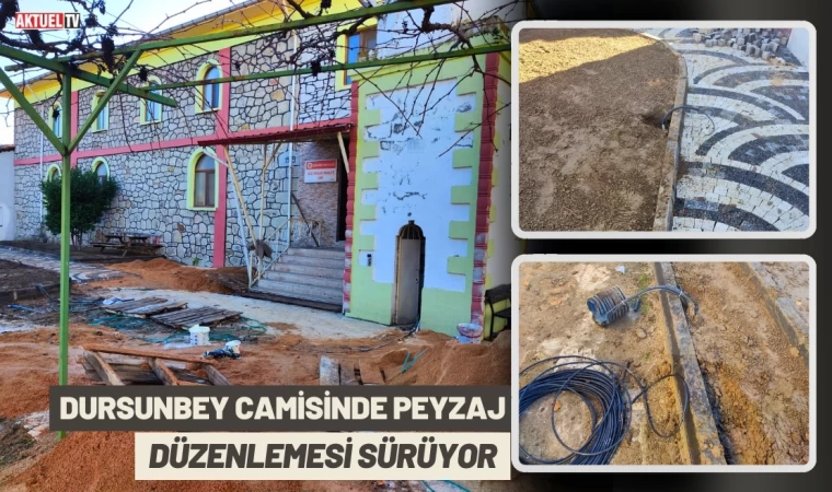 Dursunbey Camisinde Peyzaj Düzenlemesi Sürüyor