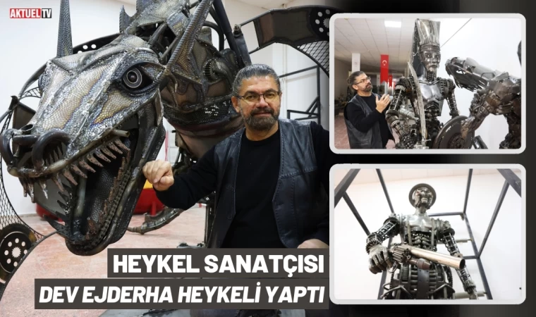 Heykel Sanatçısı Dev Ejderha Yaptı