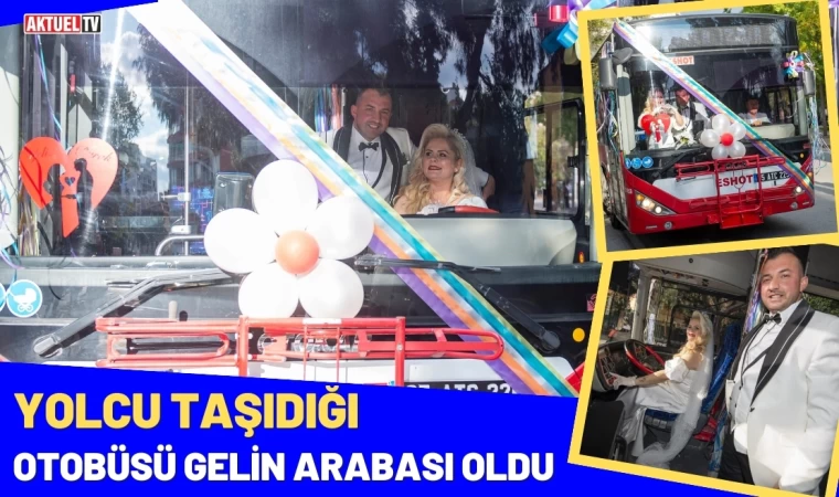 Yolcu Taşıdığı Otobüsü Gelin Arabası Oldu