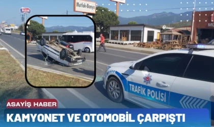 Kamyonet ve otomobil çarpıştı : 1 yaralı