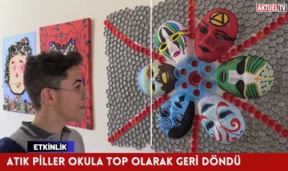 Atık piller okula top olarak geri döndü