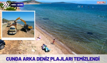 Cunda Arka Deniz Plajları temizlendi