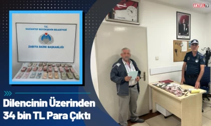 Dilencinin Üzerinden 34 bin TL Para Çıktı