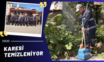 Karesi Cadde ve Sokakları Temizleniyor