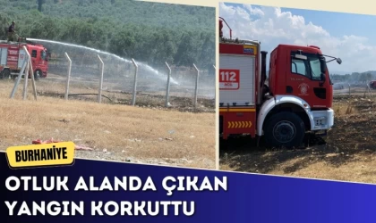 Otluk alanda çıkan yangın korkuttu