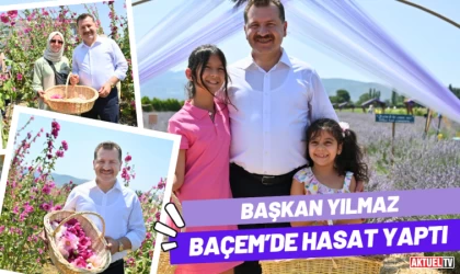 Başkan Yılmaz BAÇEM’de Hasat Yaptı