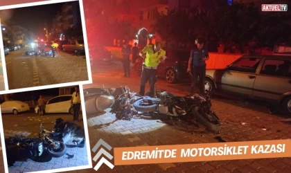 Edremit’ de Motosiklet Kazası