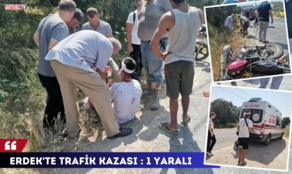 Erdek’te Trafik Kazası : 1 Yaralı