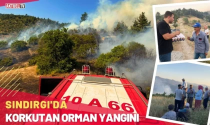 Sındırgı'da Korkutan Orman Yangını