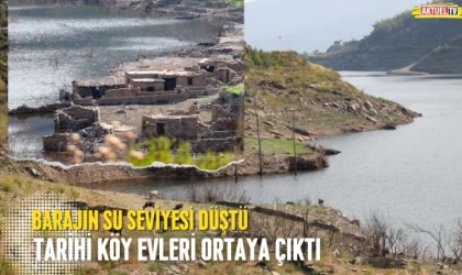 Barajın Su Seviyesi Düştü, Tarihi Köy Evleri Ortaya Çıktı