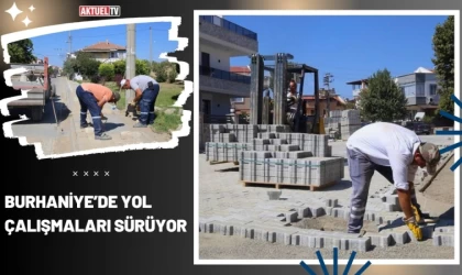 Burhaniye’de Yol Çalışması Sürüyor