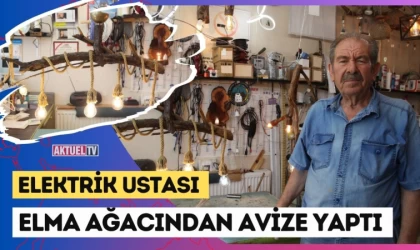 Elektrik Ustası Elma Ağacından Avize Yaptı