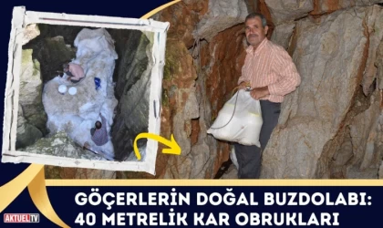 Göçerlerin Doğal Buzdolabı: 40 Metrelik Kar Obrukları