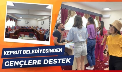 Kepsut Belediyesinden Gençlere Destek