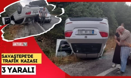 Savaştepe’de Trafik Kazası : 3 Yaralı