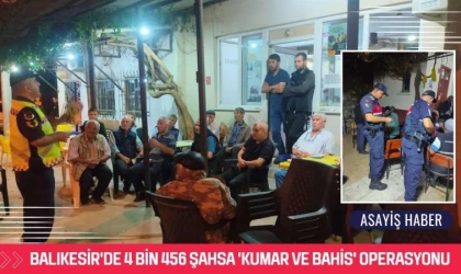 Balıkesir'de 4 bin 456 şahsa 'Kumar ve Bahis' Operasyonu