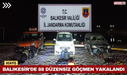 Balıkesir’de 88 Düzensiz Göçmen Yakalandı