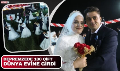 Depremzede 100 Çift Dünya Evine Girdi